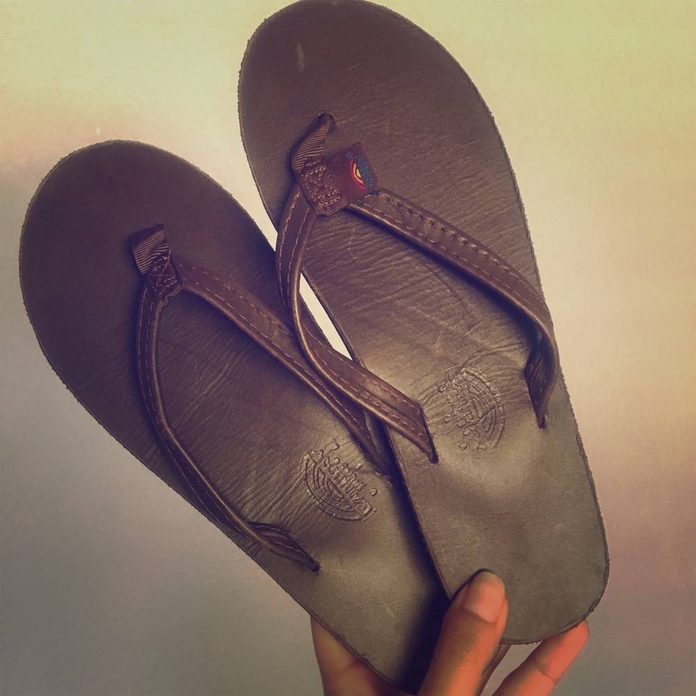 Dark brown Rainbow sandals